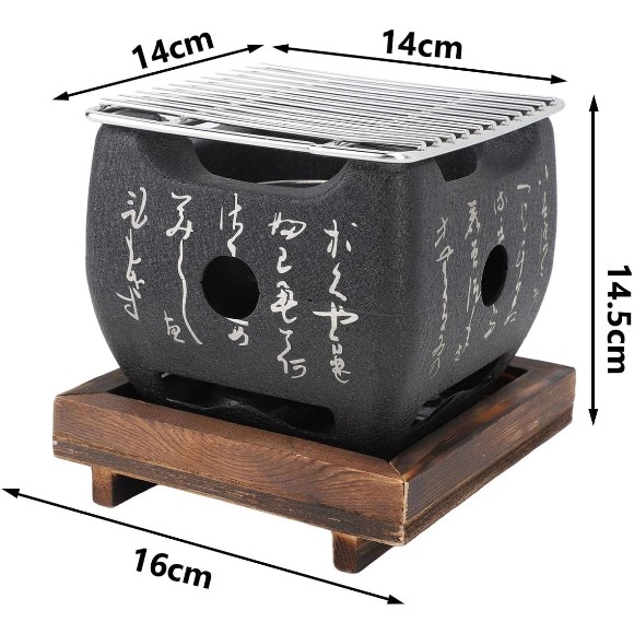 Japanese Charcoal Grill Multi Functional Fast Heating Mini Portable Barbecue Stove Hibachi Grill Outdoor Camping Grill Medium