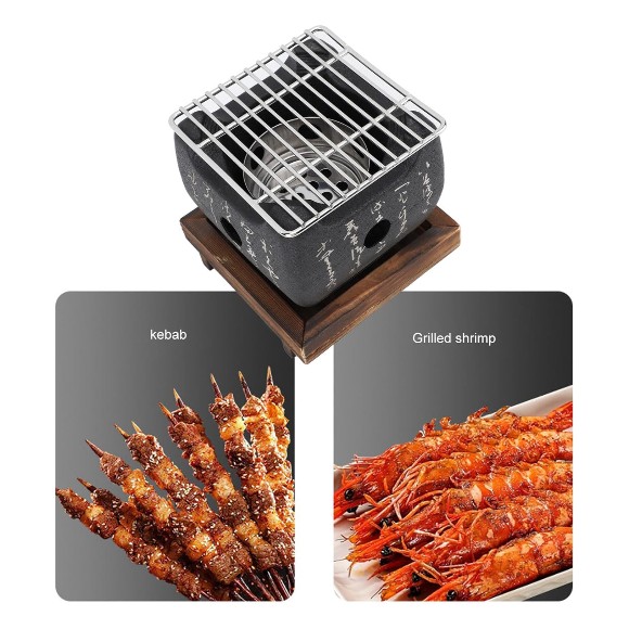 Japanese Charcoal Grill Multi Functional Fast Heating Mini Portable Barbecue Stove Hibachi Grill Outdoor Camping Grill Medium