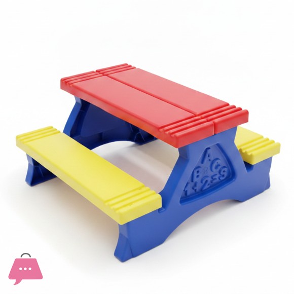 Kids Multi Purpose Indoor & Outdoor Picnic Table For 4 - 2 - 6 Years