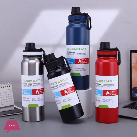 Large Capacity Insulated Sports Bottle Stainless Steel Water Bottle Travel Kettle Double Wall Vacuum Flask Insulated Mug