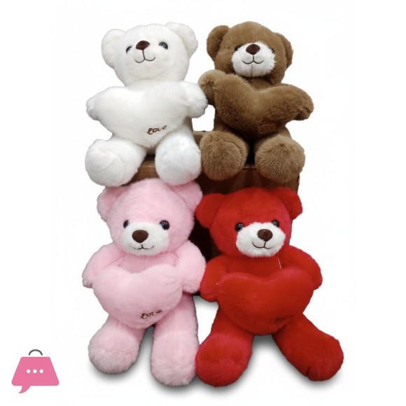Love You Design Teddy Bear Soft & Cute Plush Gift for Kids 35CM