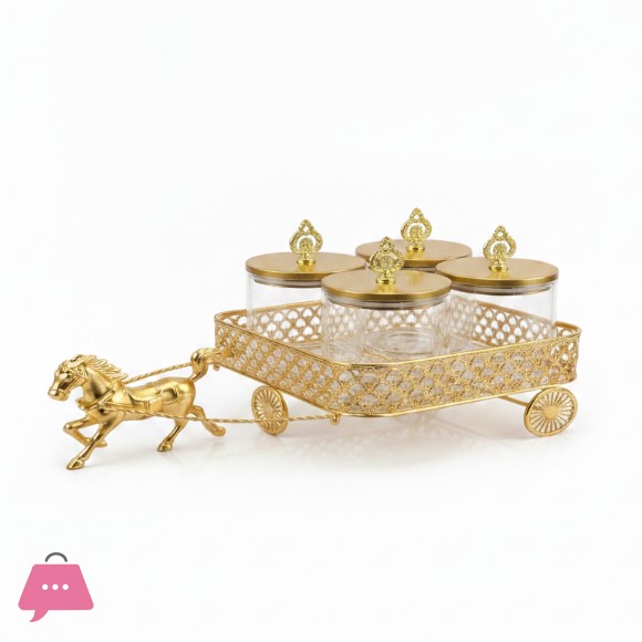 Luxury Decorative Jar Set Golden