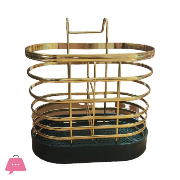 Luxury Gold Plated Stainless Steel Metal Spoon and Fork Strainer