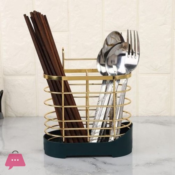 Luxury Gold Plated Stainless Steel Metal Spoon and Fork Strainer