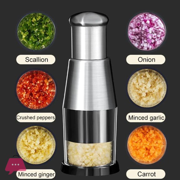 Manual Garlic Crusher Onion Chopper Pressing Handheld Food Chopper Slicer Dicer