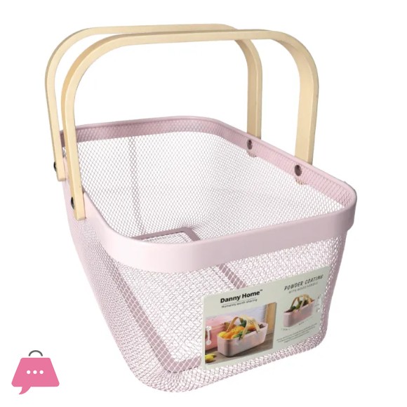 Mesh Stainless Steel Storage Basket 40cm