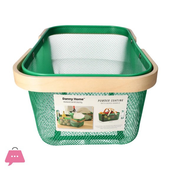Mesh Stainless Steel Storage Basket 40cm