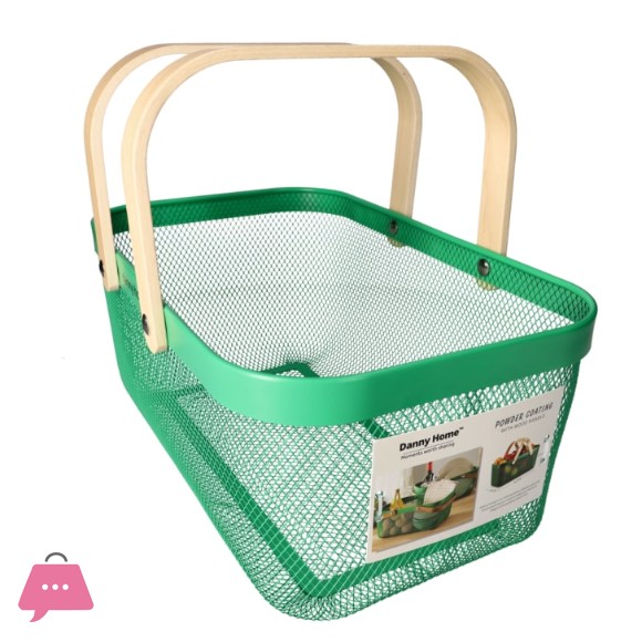 Mesh Stainless Steel Storage Basket 40cm