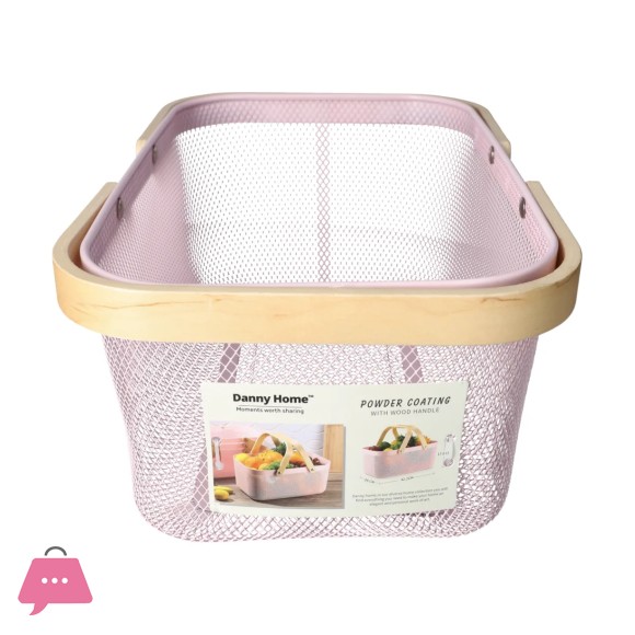 Mesh Stainless Steel Storage Basket 40cm