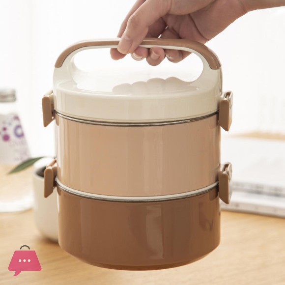 Modern Stainless Steel Portable Environment-friendly PP Plastic Lid Bento Box Lunch Box