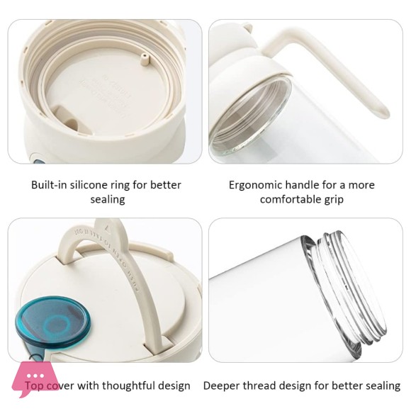 Oil Dispenser Bottle for Kitchen Leakproof Glass Condiment Container with Auto Flip Pull Cap 600ml