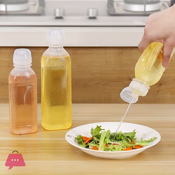 Oil Bottle Plastic Condiment Squeeze Bottles With Squeeze Top Multifunctional Sauce Bottles 500ML