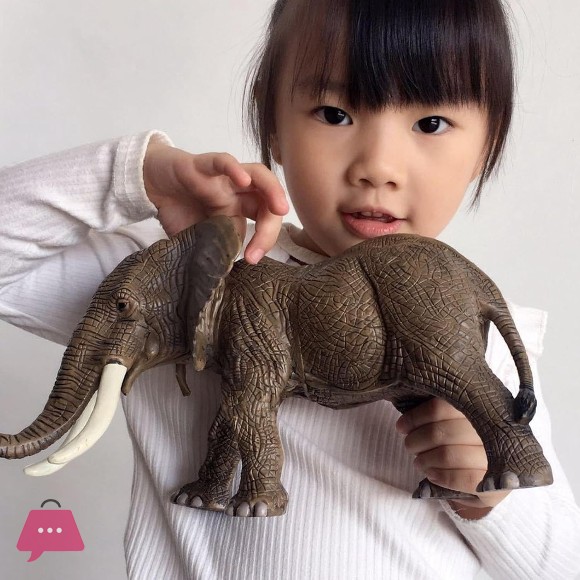 Realistic African Elephant Figure