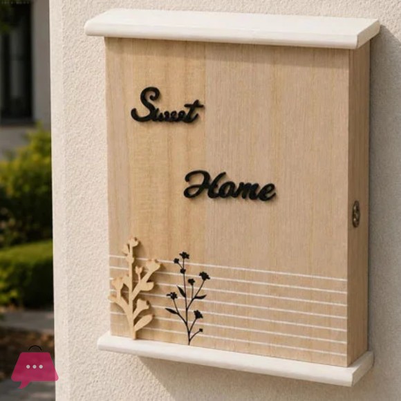 Rustic Home Wooden Key Holder Box