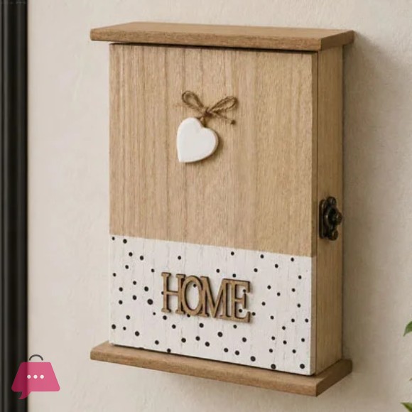 Rustic Home Wooden Key Holder Box
