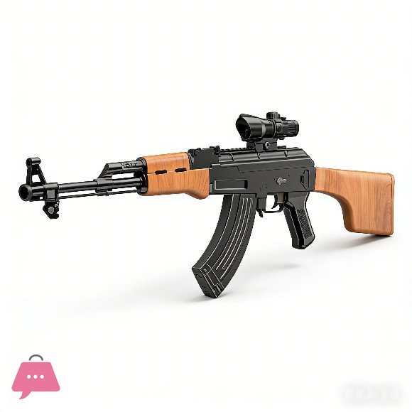 Shooting Gun 1:1 Scale Manual/Automatic Childrens Toy Gun, Battery-Powered AK47