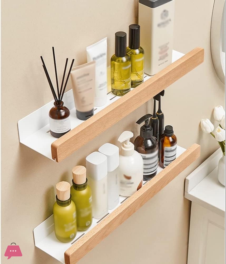 shower-caddy-wood-bathroom-shelf-floating-shelves-shampoo-soap-dish-storage-rack