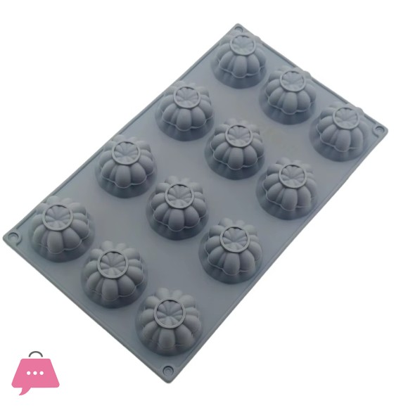 Silicone Mold with 12 Cavities for Mousse Cake Gelatin, Pudding and Chocolate with a Flocked Cloud Design DIY Pastry Tool