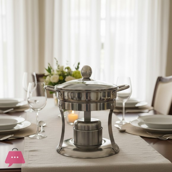 Small Stainless Steel Buffet Warmer Round Chafing Dish Chafer Buffet Catering Warming Dish