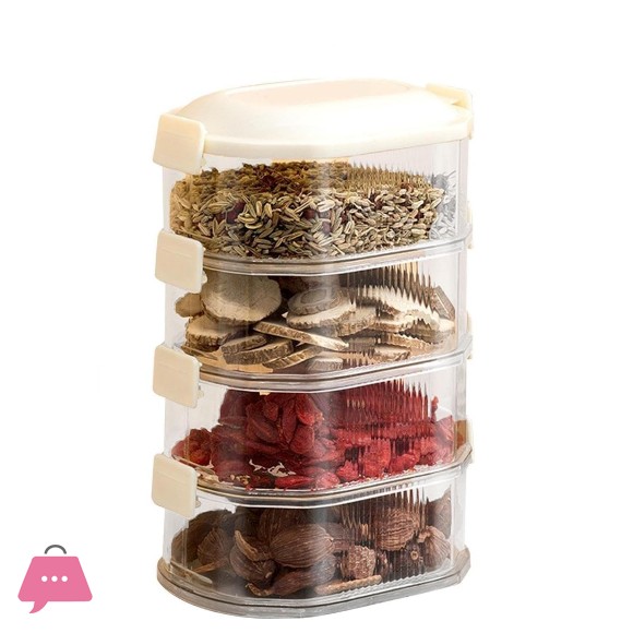Spice Storage Box – Multi-Layer Airtight Spice Organizer