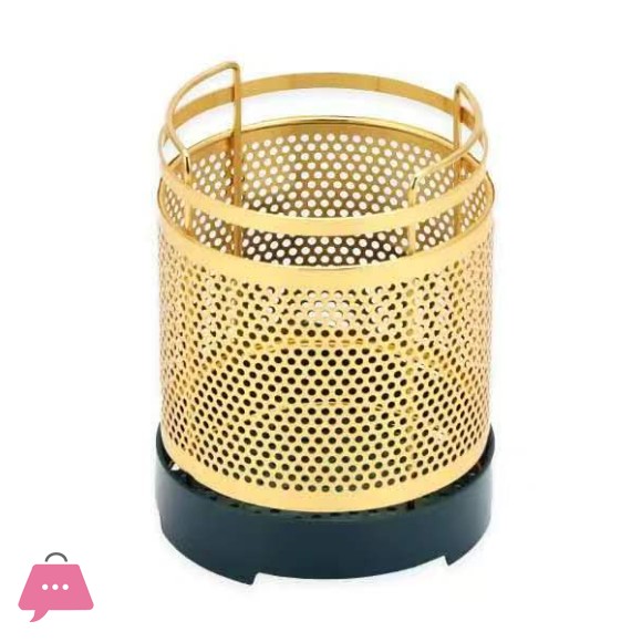 Stainless Steel Gold Spoon Holder Round