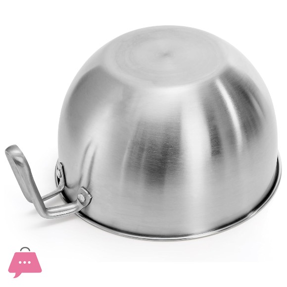 Stainless Steel Mixing Bowls with Handle Pour Spouts & Measurement Marks With Free Spatula