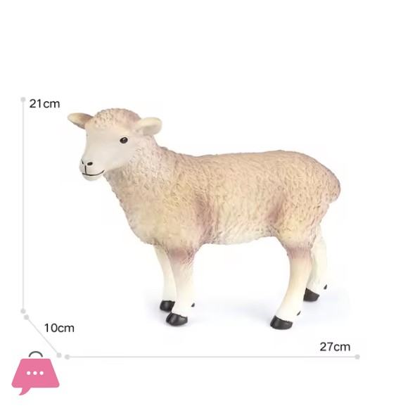 Standing Tall Realistic Sheep Plastic Soft Toy Farm Animal Model Toys