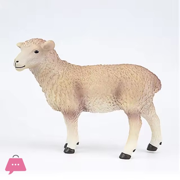 Standing Tall Realistic Sheep Plastic Soft Toy Farm Animal Model Toys