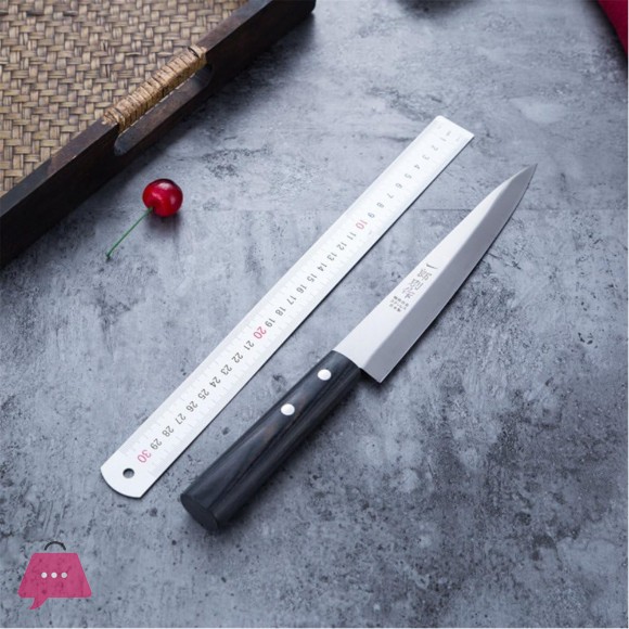 Stainless Steel Sushi Sashimi Knife Wooden Handle