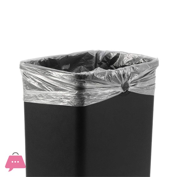 Trash Cans Open Top Dustbin Round & Square Stainless Steel inner Bin Plastic 12L