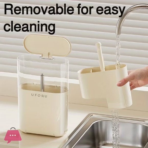 UFORU Wall-Mounted Spoon Utensils Holder Space Saving Dustproof Kitchen Organizer
