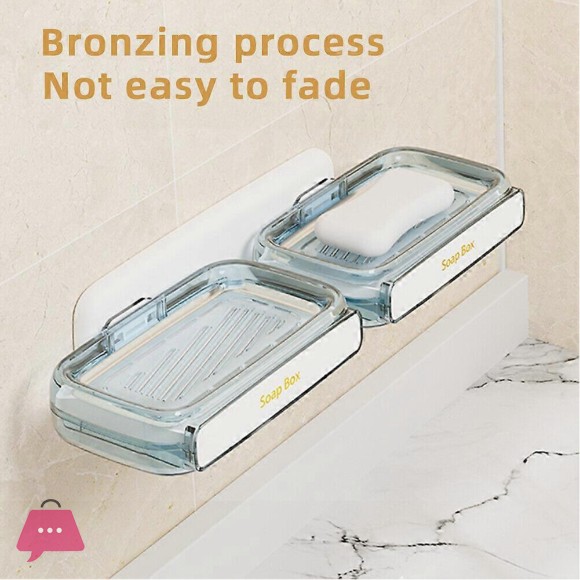 Wall-mounted Soaps Box Punch-free Drain Soaps Holder Multipurpose Waterproof Soaps Storage Case
