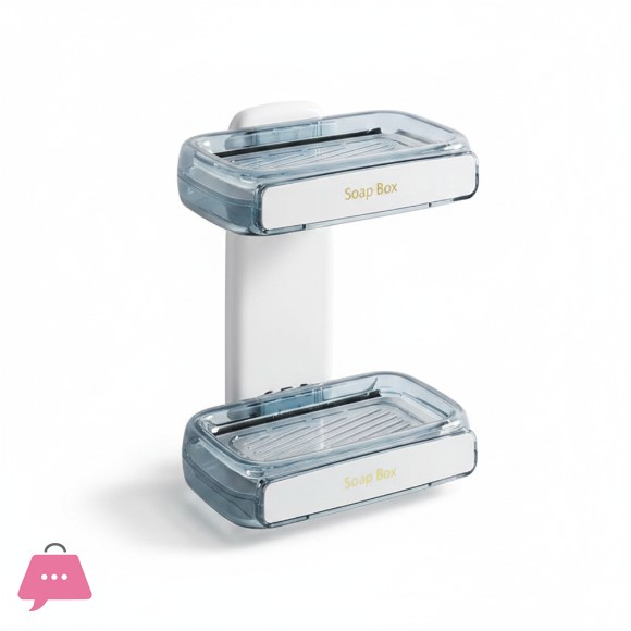 Wall-mounted Soaps Box Punch-free Drain Soaps Holder Multipurpose Waterproof Soaps Storage Case