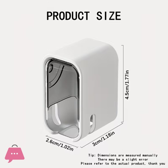 Wall-Mounted Toothbrush Holder 1pc No Drilling