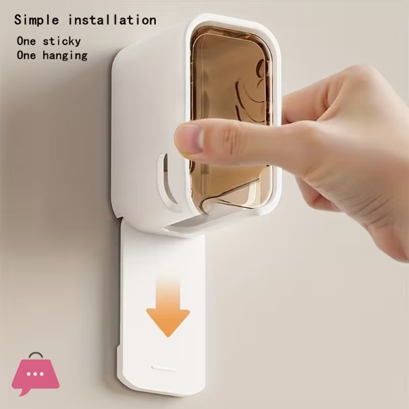 Wall-Mounted Toothbrush Holder 1pc No Drilling