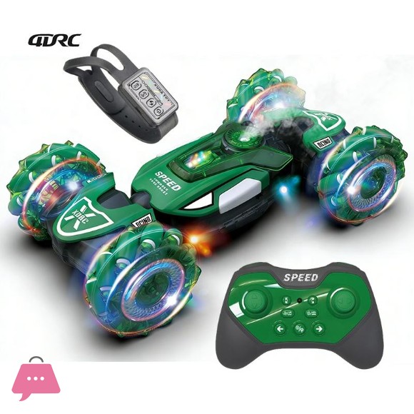 2.4Ghz Double Sided Rotating RC Stunt Car Toys Vehicle Remote Control Gesture Sensor Cars With Spray and Light