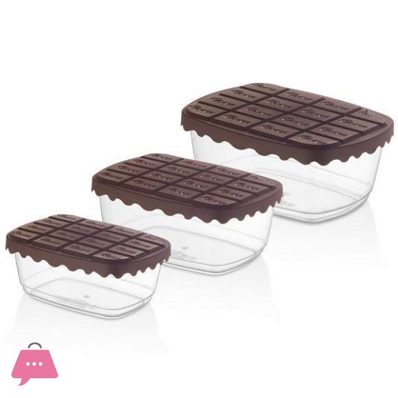 3-Piece Choco Box Storage Container Set