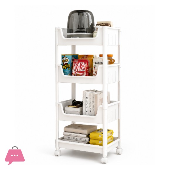 4-Layer Multifunctional Storage Rack With Wheels