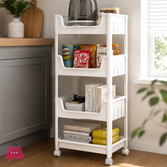 4-Layer Multifunctional Storage Rack With Wheels