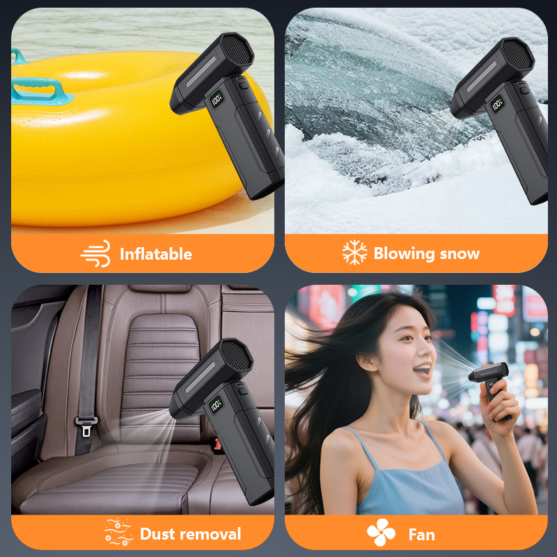 X8 Dust Blower High Speed Turbo Violent Fan 5-Speed Handheld Jet Blower with Screen Display for Cleaning