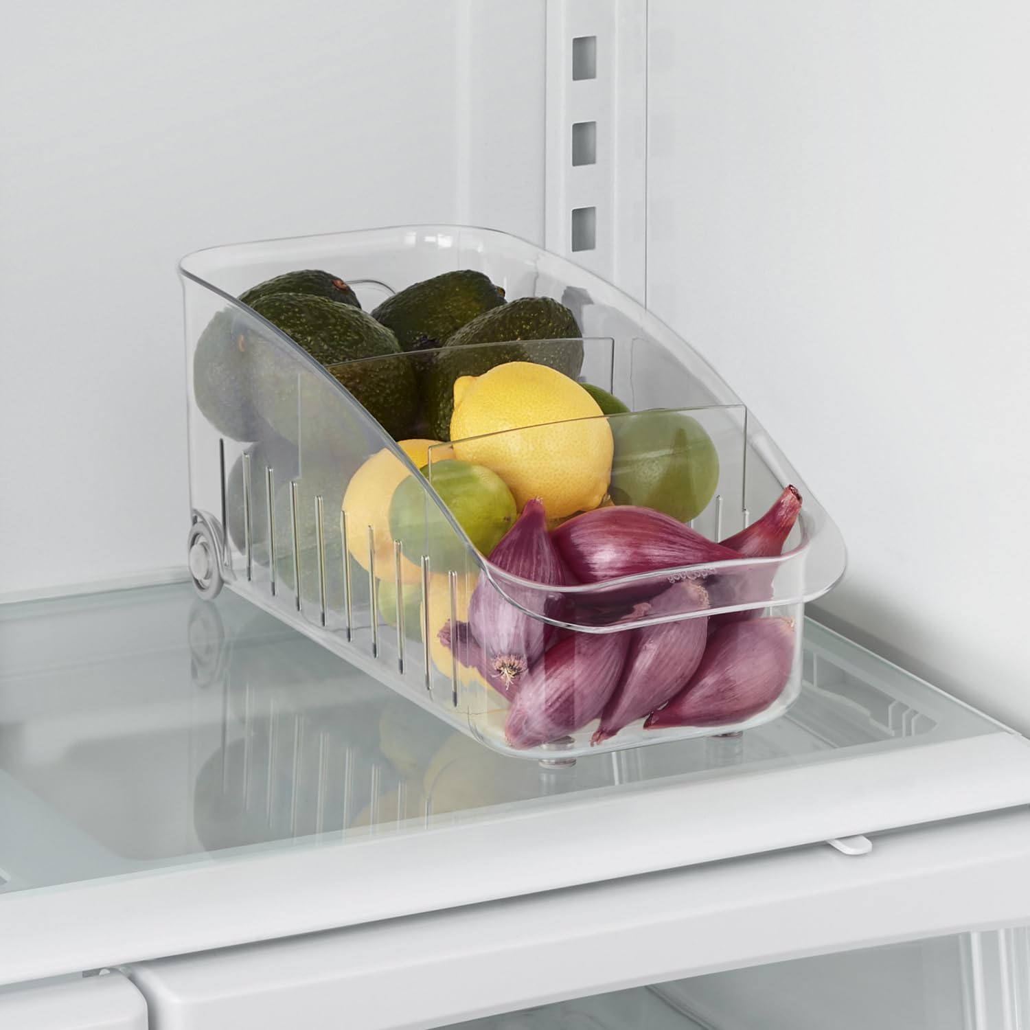 Fridge Drawer BPA-Free Clear Rolling Refrigerator Organizer
