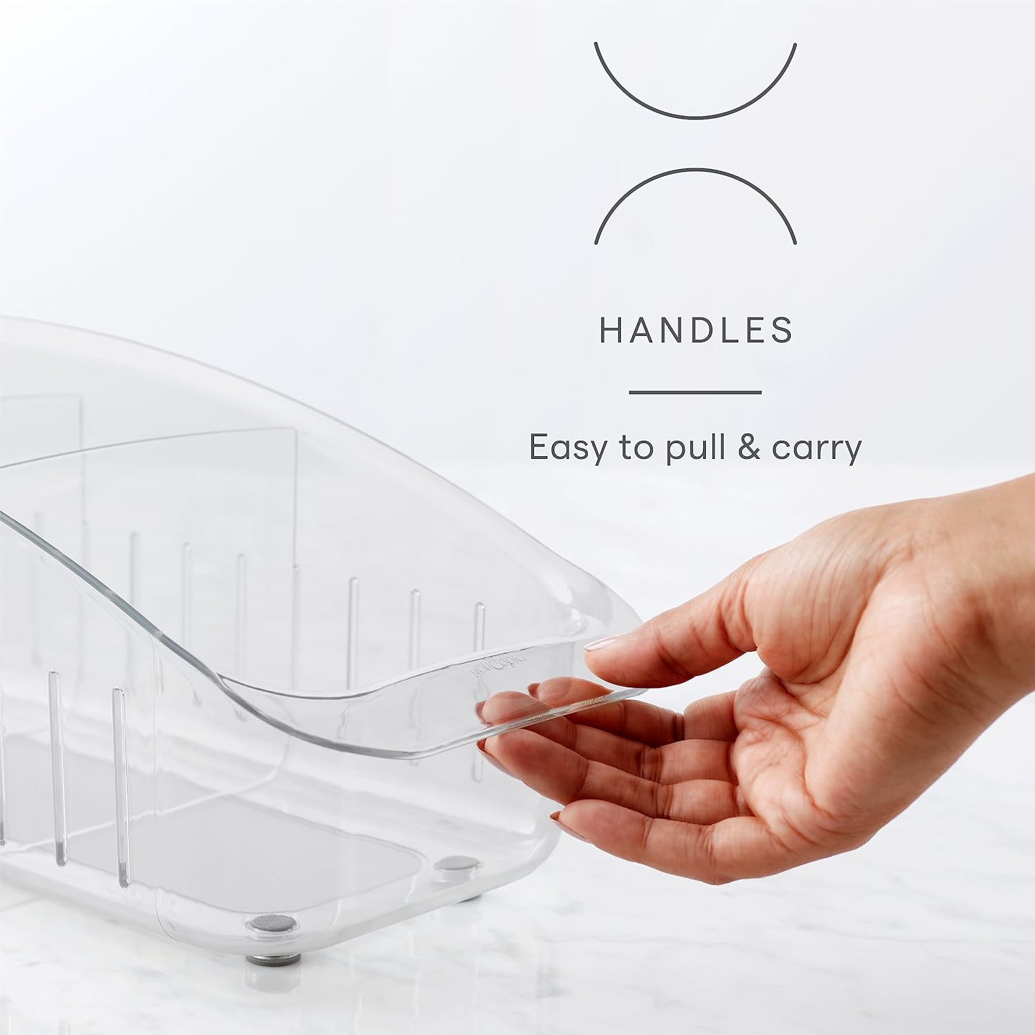 Fridge Drawer BPA-Free Clear Rolling Refrigerator Organizer