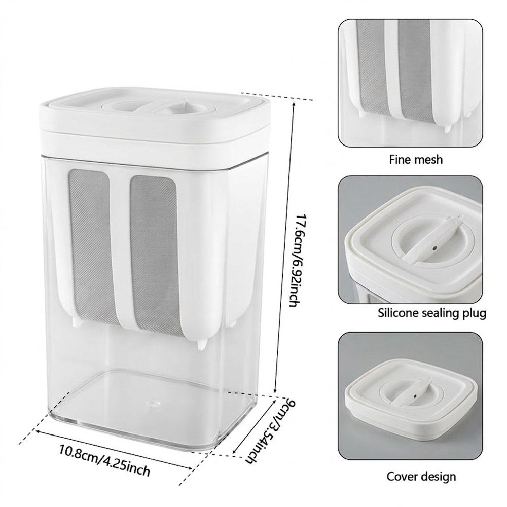 Multi-Purpose 1100ML Greek Yogurt Maker Hung Curd Strainer Box with Mesh Filter