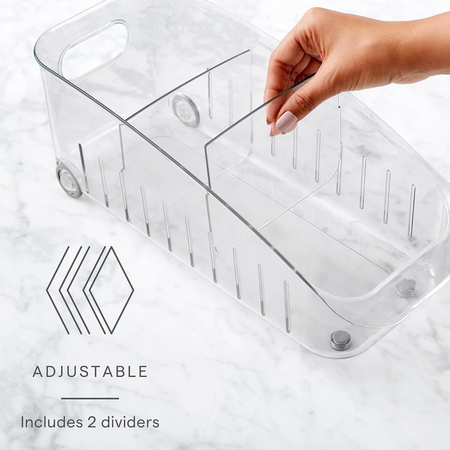 Fridge Drawer BPA-Free Clear Rolling Refrigerator Organizer