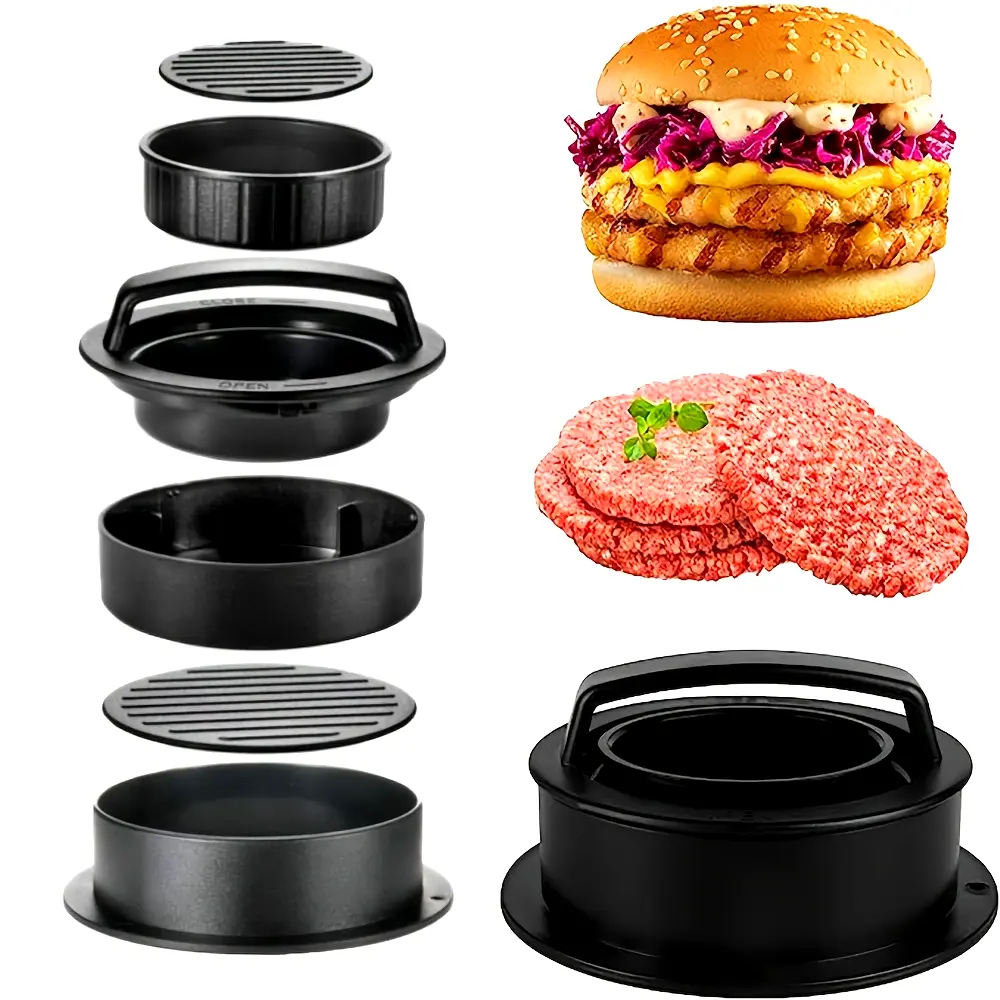 Hamburger Meat Press Maker Round Shape Non-Stick Stuffed Burger Patties ABS Beef Press Mould
