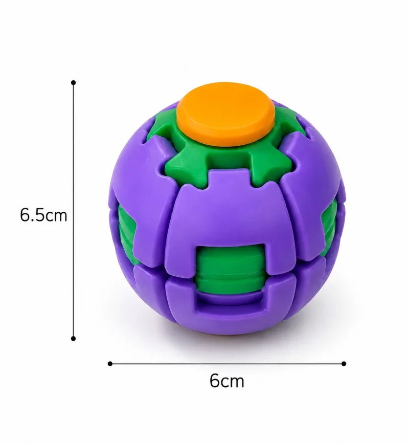 2026 New 3D Gear Press-to-Spin Fidget Ball