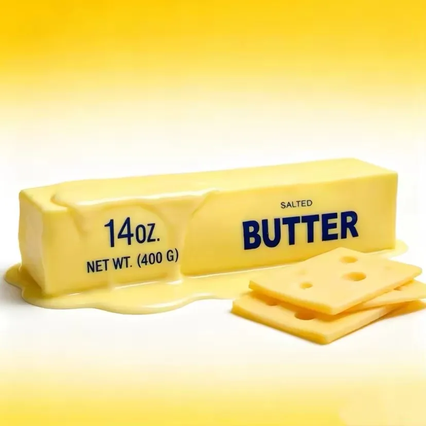 Squishy Realistic Butter Stick 14oz - 400G Soft Squeeze Unisex 14 Years & up Butter-Shaped 1Pcs
