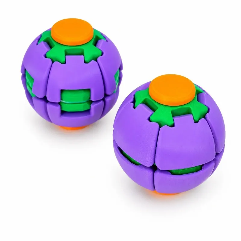2026 New 3D Gear Press-to-Spin Fidget Ball