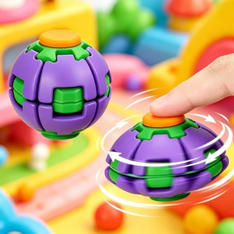 2026 New 3D Gear Press-to-Spin Fidget Ball
