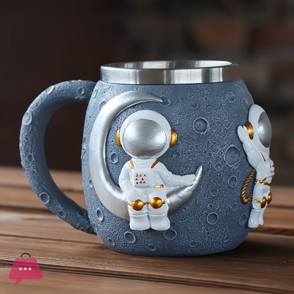 Astronaut Cosmonaut Pattern Mug Stainless Steel Mug